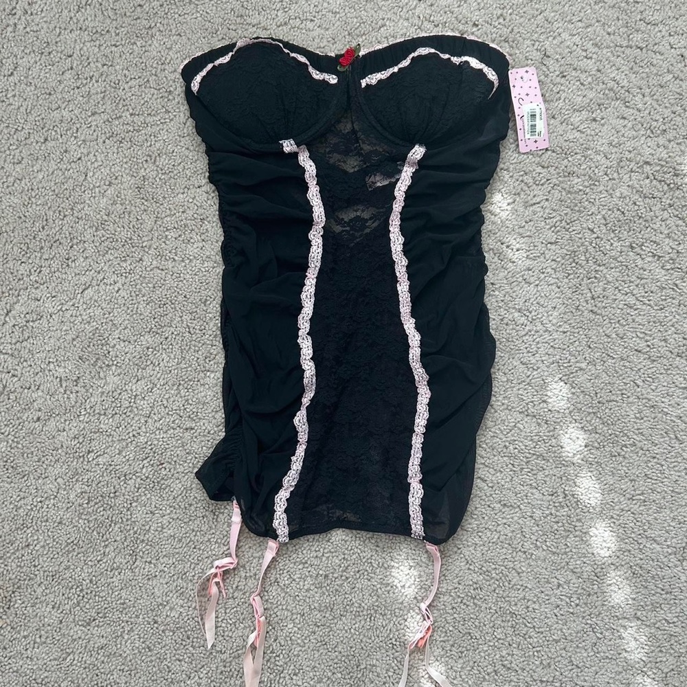 Jezebel Black and Pink Corset